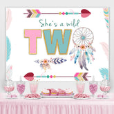 Lofaris She’S Wild Two With Dreamcatcher Birthday Backdrop